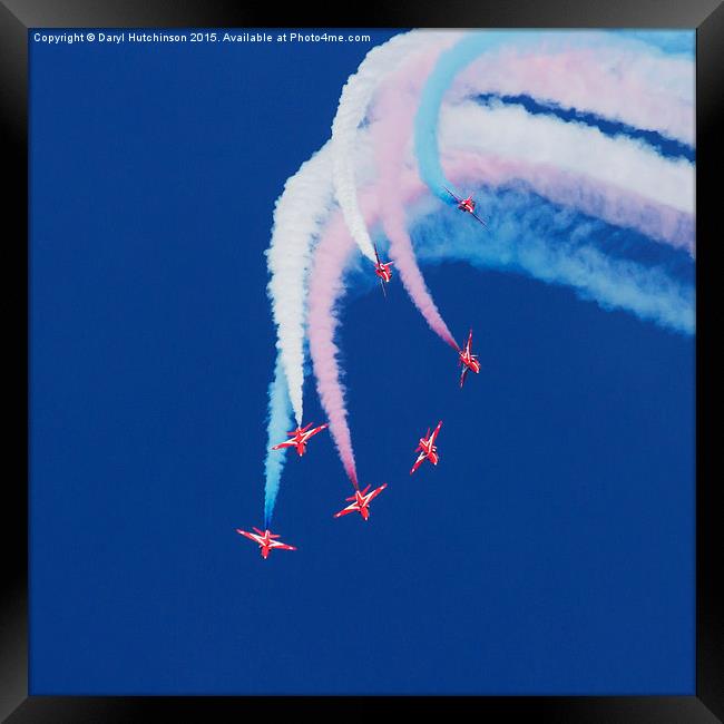 The Iconic Red Arrows Framed Print by Daryl Peter Hutchinson