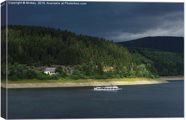 Oker Dam Canvas Print by rawshutterbug 