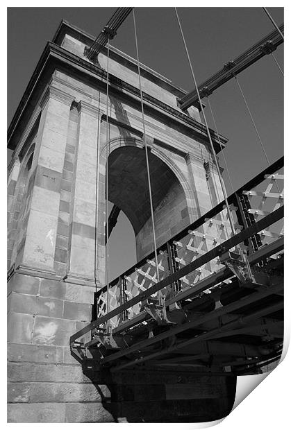 South Portland Street Suspension Bridge Print by Iain McGillivray