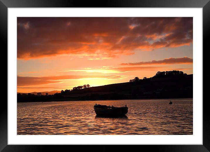 Sunset over the Teign  Framed Mounted Print by kevin wise