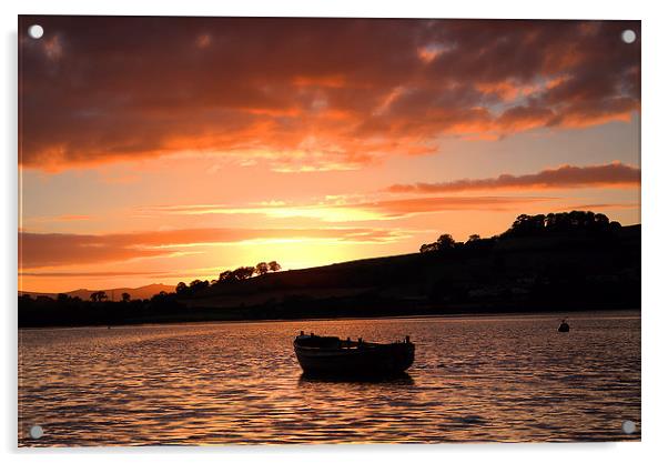 Sunset over the Teign  Acrylic by kevin wise