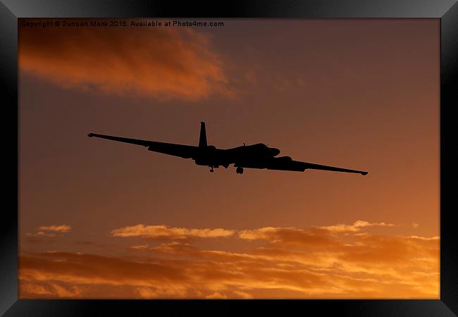  Lockheed U-2 Dragon Lady Spy Plane at Sunrise Framed Print by Duncan Monk