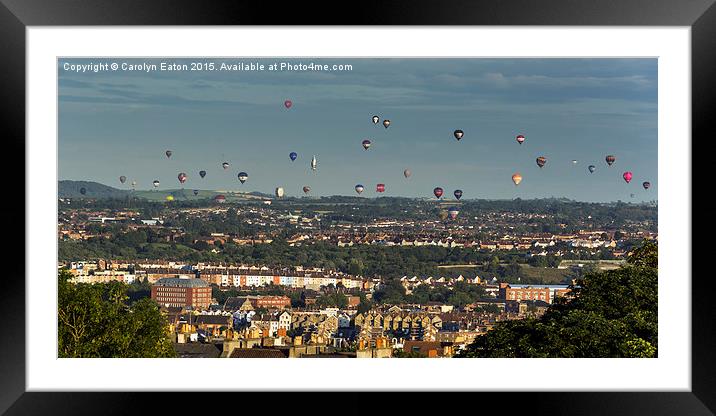  Balloons over Bristol Framed Mounted Print by Carolyn Eaton