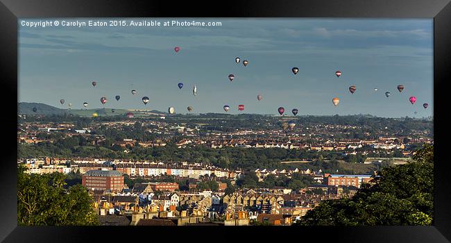  Balloons over Bristol Framed Print by Carolyn Eaton