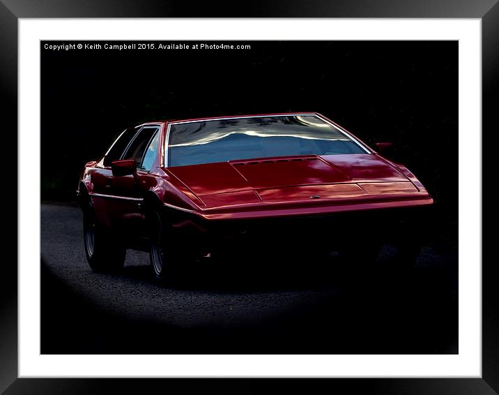  Lotus Esprit Framed Mounted Print by Keith Campbell