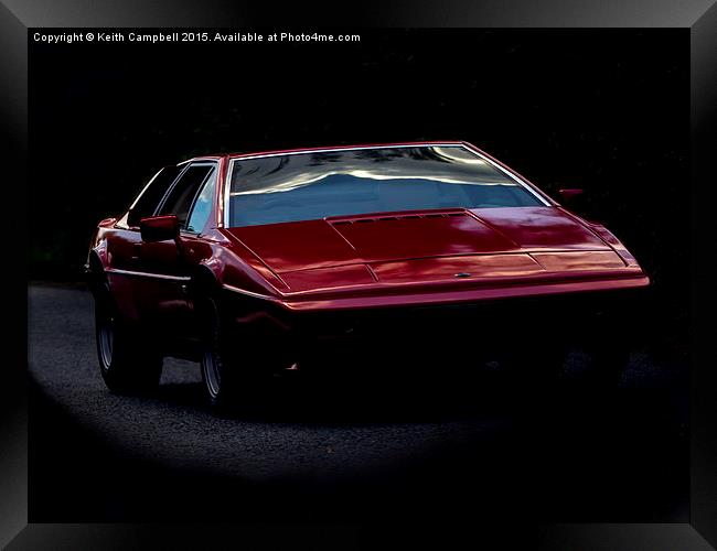  Lotus Esprit Framed Print by Keith Campbell