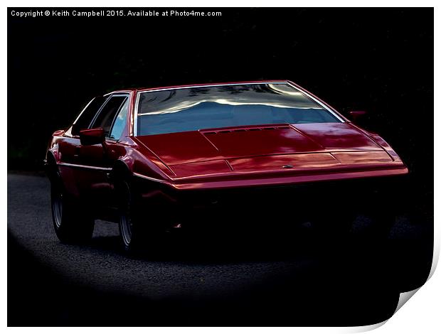  Lotus Esprit Print by Keith Campbell