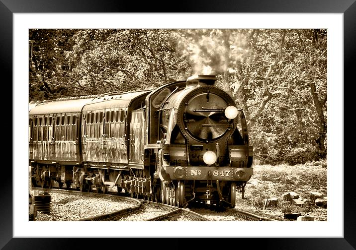 Bluebell Line Trains Framed Mounted Print by David French