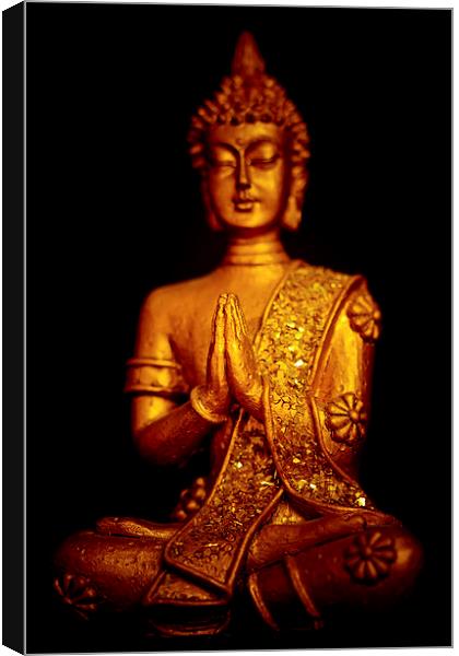  Thai Buddha in prayer Canvas Print by Julian Bound
