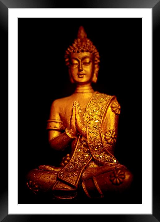  Thai Buddha in prayer Framed Mounted Print by Julian Bound