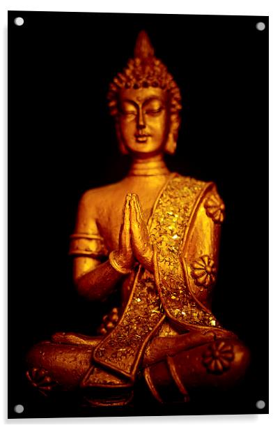  Thai Buddha in prayer Acrylic by Julian Bound