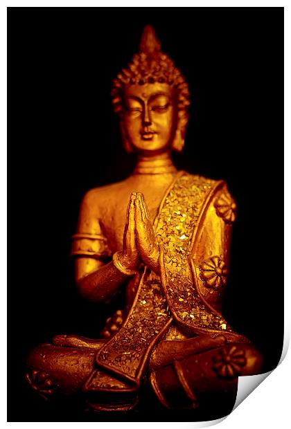  Thai Buddha in prayer Print by Julian Bound