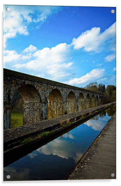 Chirk aqueduct on the Welsh/England border Acrylic by Julian Bound