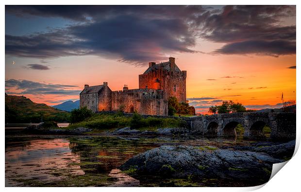   Eilean Donan Castle Sunset Print by Tony Walsh