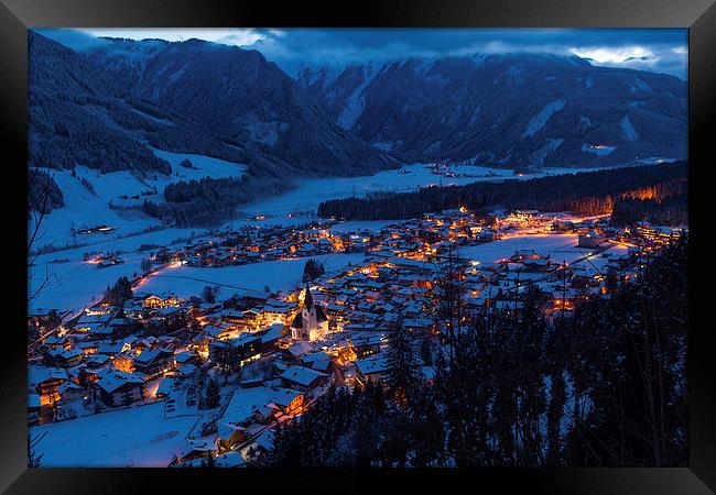 Blue hour Neukirchen Framed Print by Thomas Schaeffer