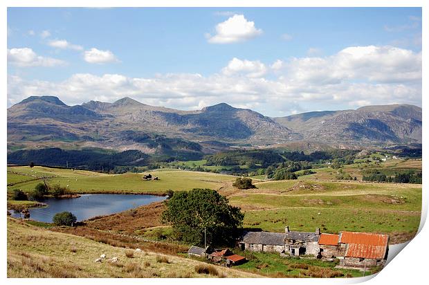  Abandoned Farm In Snowdonia Print by Harvey Hudson