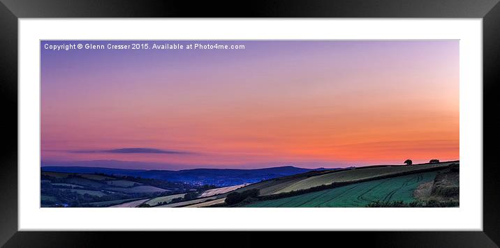  Summer evening over Stokeinteignhead, South Devon Framed Mounted Print by Glenn Cresser