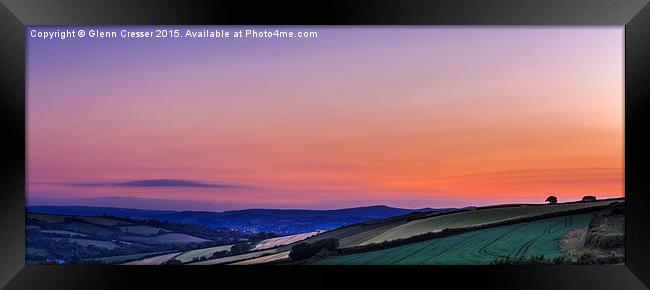  Summer evening over Stokeinteignhead, South Devon Framed Print by Glenn Cresser