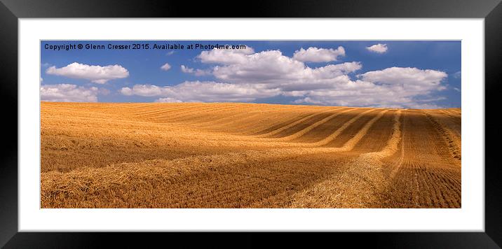  Harvested field, A35 Dorset Framed Mounted Print by Glenn Cresser
