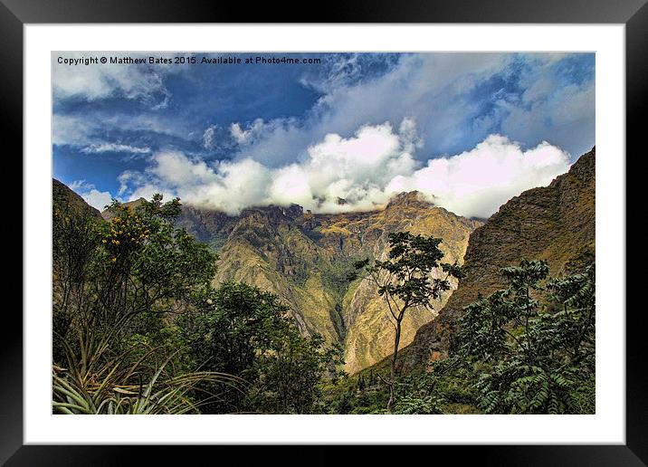 Andean Mountains Framed Mounted Print by Matthew Bates