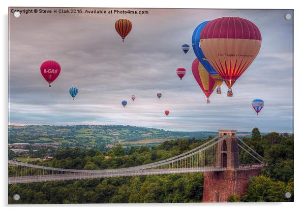 02 Bristol Balloon Fiesta Acrylic by Steve H Clark