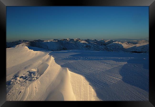 Beinn Eich Summit in Snow Framed Print by James Buckle
