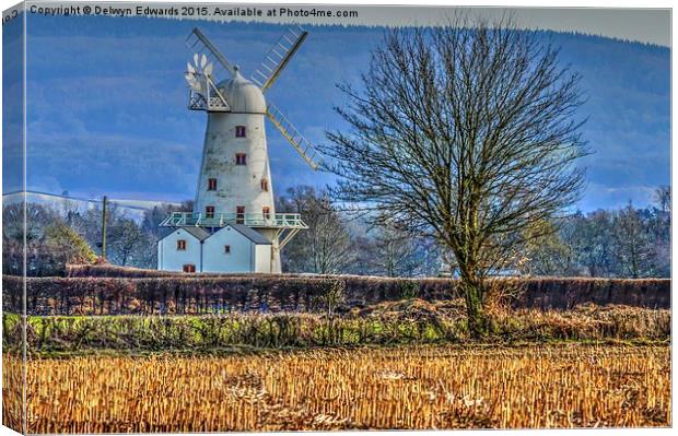 The Windmill  Canvas Print by Delwyn Edwards