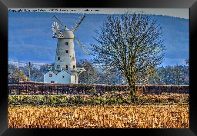 The Windmill  Framed Print by Delwyn Edwards