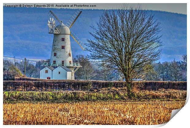 The Windmill  Print by Delwyn Edwards