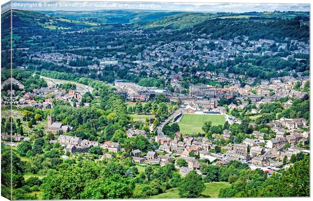  Matlock Town from Riber Canvas Print by David Birchall