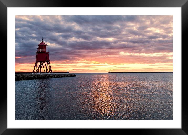  South Shields Sunrise Framed Mounted Print by Northeast Images