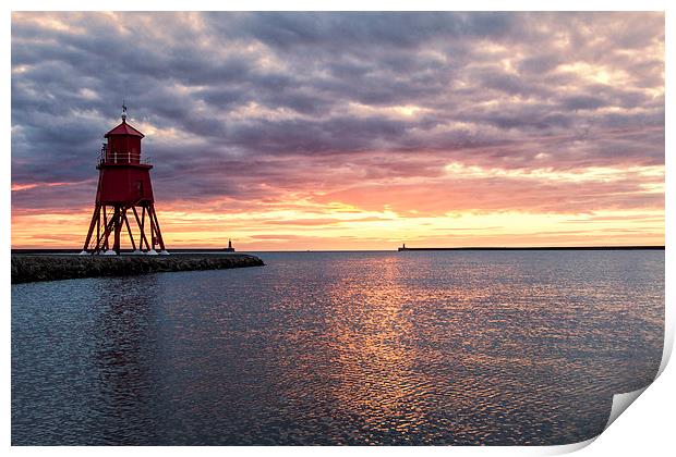 South Shields Sunrise Print by Northeast Images