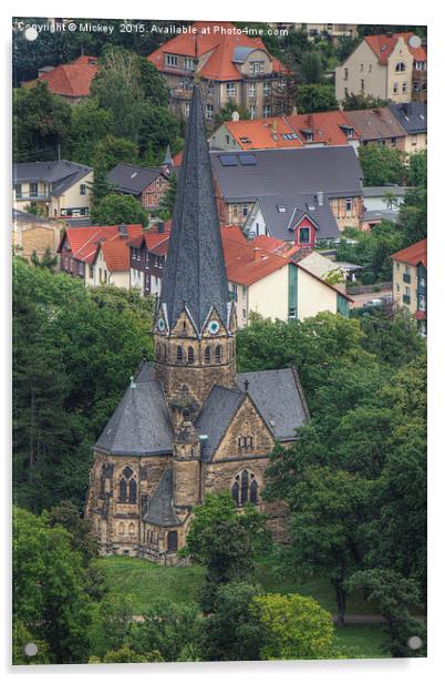 St. Petri Church Thale Acrylic by rawshutterbug 