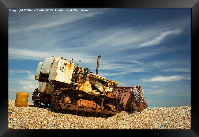  Dungeness Digger Framed Print by Steve Smith