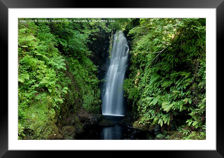  Cranny Falls Framed Mounted Print by Stephen Maxwell