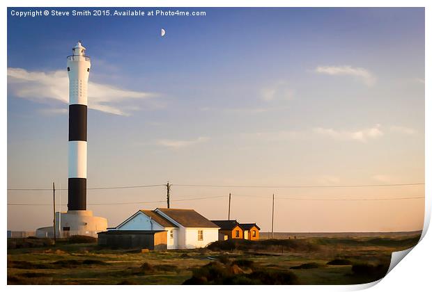  Lighthouse at Dungeness Print by Steve Smith