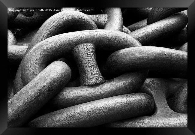  Chain Links Framed Print by Steve Smith