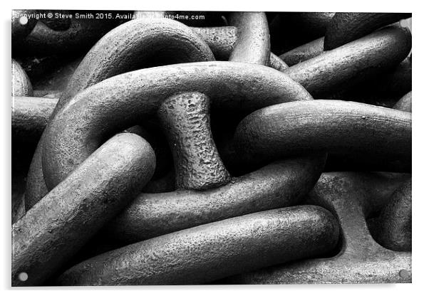  Chain Links Acrylic by Steve Smith