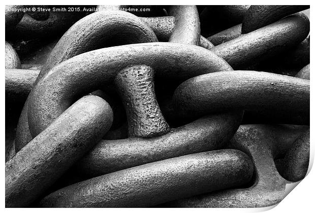  Chain Links Print by Steve Smith