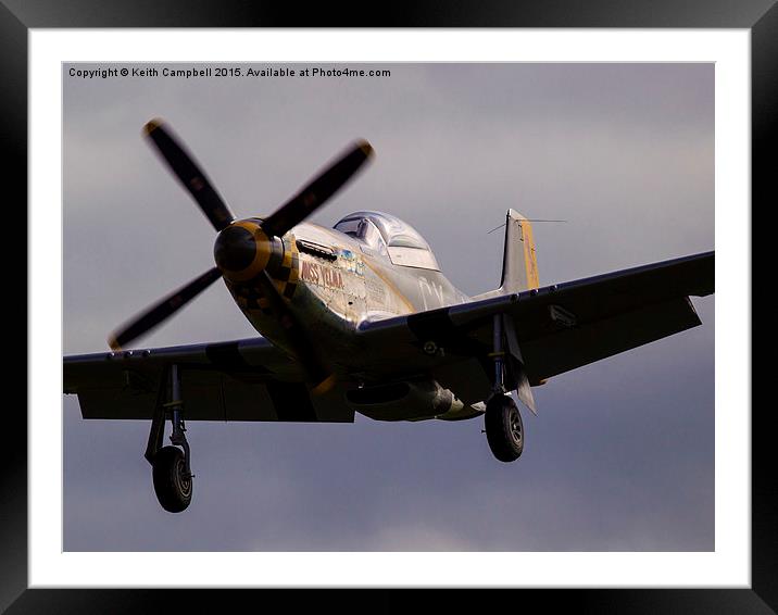 TF-51D Mustang - Miss Velma Framed Mounted Print by Keith Campbell