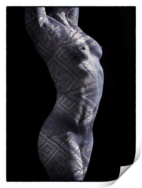  Patterned nude torso  Print by Inca Kala