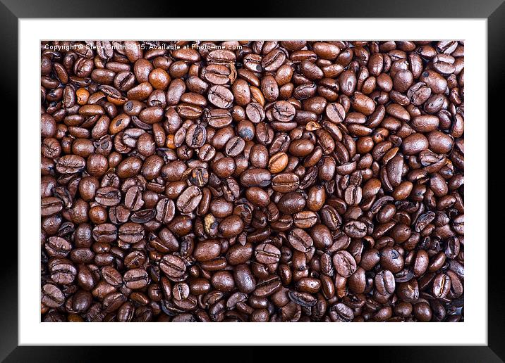Coffee Beans Framed Mounted Print by Steve Smith