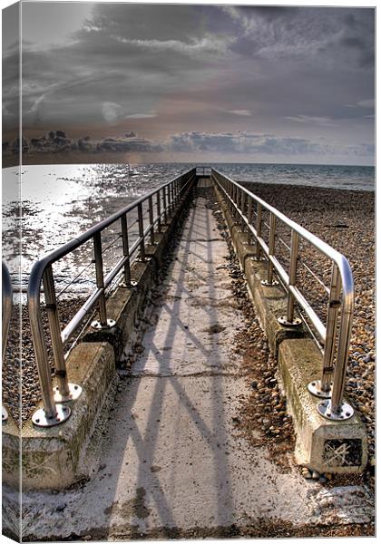 Walk out to Sea Canvas Print by Eddie Howland