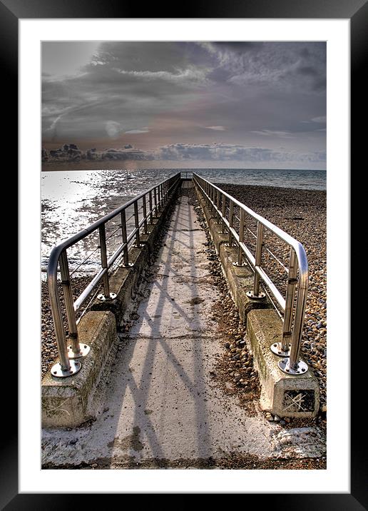 Walk out to Sea Framed Mounted Print by Eddie Howland