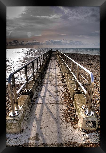 Walk out to Sea Framed Print by Eddie Howland