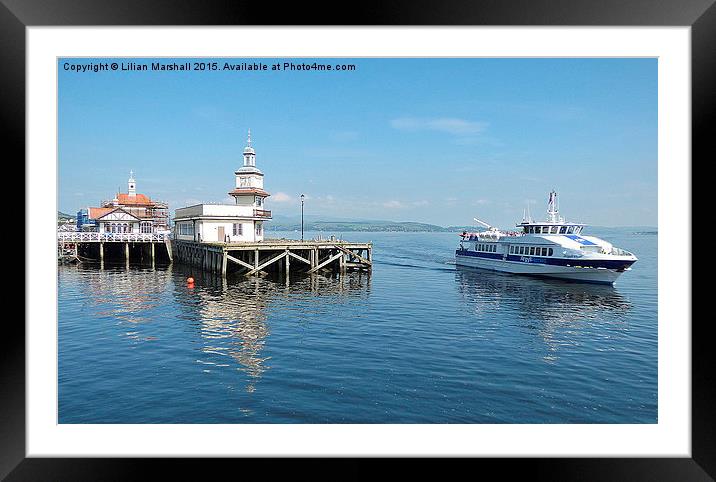  Dunnoon Pier and the Argyll Ferry Boat.   Framed Mounted Print by Lilian Marshall