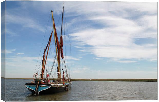  Barge on the Alde Canvas Print by Will Black
