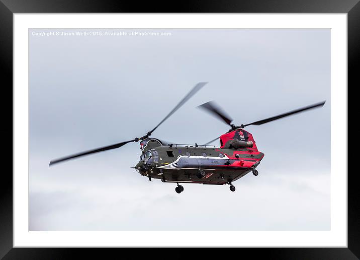 RAF Chinook in anniversary colours Framed Mounted Print by Jason Wells