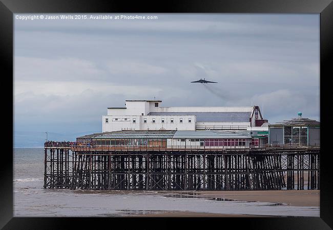 XH558 approaches Blackpool for the last time Framed Print by Jason Wells