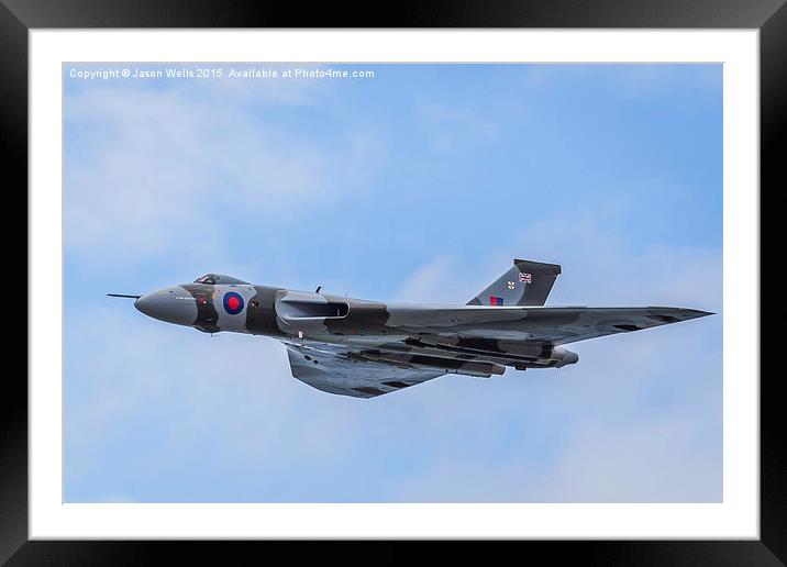 Vulcan against a blue sky at Blackpool Framed Mounted Print by Jason Wells